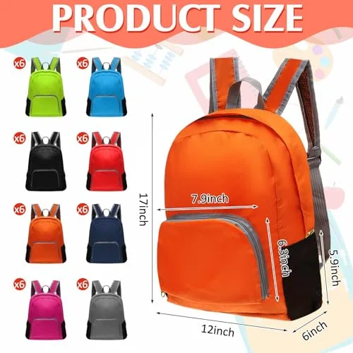 48 Pcs 17" Backpacks in Bulk for School Kids Wholesale Bookbags Lightweight Back Pack for Girls Boys Outdoor Travel view 2