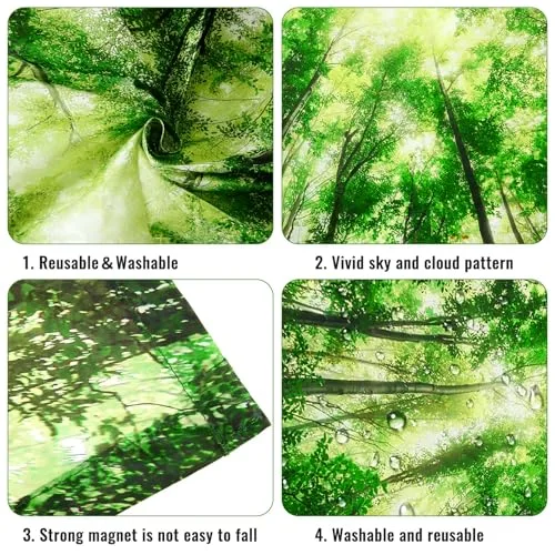 4x2 Feet Light Covers for Classroom, Magnetic,Forest view 3
