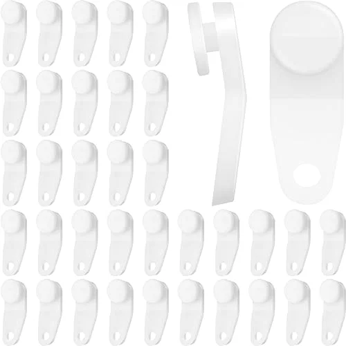 100 Pieces Traverse Rod Slides Curtain Replacement White Plastic Snap in Traversing Slides Track Glider Window Door Shower Curtain Accessories