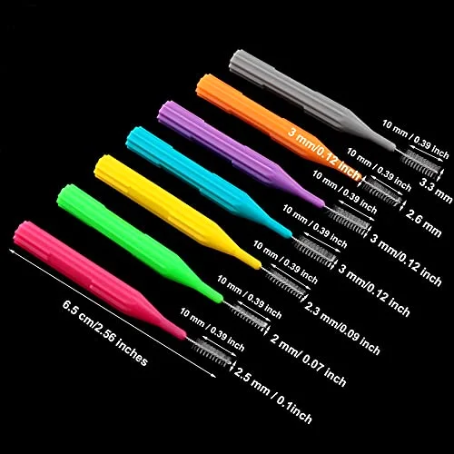 100 Interdental Brush Set, Stylish Colors view 2