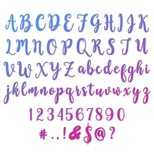 70 Pcs Die Cut Alphabet for Card Making Metal Die Cuts Numbers and Letters Basic Shapes Embossing Stencil Template with Punctuation for DIY Christmas Card Photo Album Scrapbooking Supplies