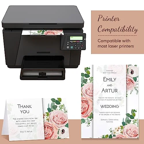 150 Pcs Double Sided Semi Gloss Cardstock Paper 8.5 x 11'' Heavyweight White Thick Paper for Laser Printer Printing Semi Gloss Cardstock DIY Printer Paper 80lb Cover Stock Paper view 3