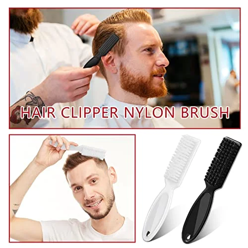 12 Pcs Nail Clipper Brush for Barber Fade,Red, Black, Gold, White view 4