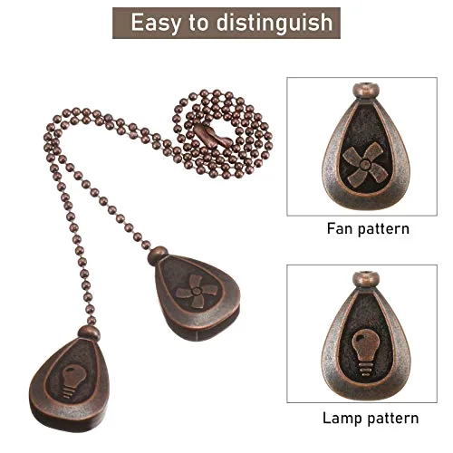 4 PCS Ceiling Fan Pull Chain Extender Light Ornament view 3