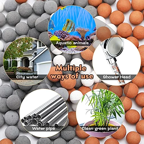Replacement Anion Mineral Shower Head Bead Refills Purifying Water Mineral Bead Filtration Stone Ball for Filtered Shower Head, Diameter 7-8 mm view 4