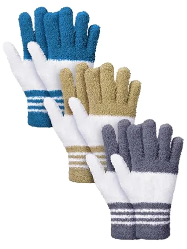 3 Pairs Microfiber Dusting Gloves for Plants Leaf, Medium
