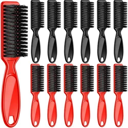 12 Pcs Barber Clipper Brush Blade Trimmer Cleaning Brush for Fades Nail Neck Duster Manicure Salon