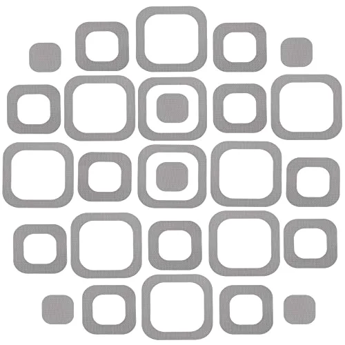 20 Pieces Adhesive Square Bath Treads Non-Slip Bathtub Stickers Non Slip Traction to Tubs Bathtub Stickers Adhesive Decals Appliques for Bath Tub Showers, Pools, Boats, Stairs