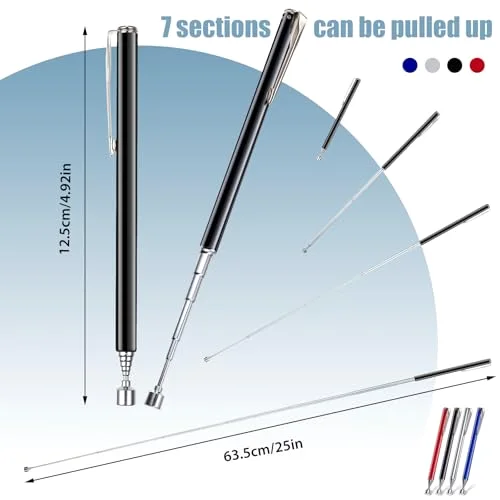 4 Pieces Telescoping Magnetic Pick up Tool, 25 Inch,Multicolor view 2