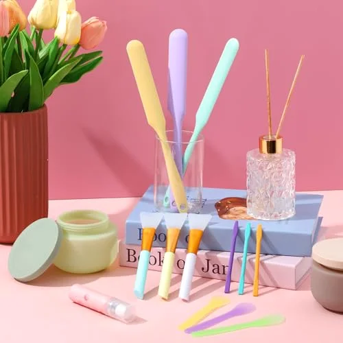 12 Pcs Silicone Stir Sticks Kit, Silicone Epoxy Brushes, Stir Tool Sticks, Mixing Spoon, Scraper DIY Crafts Tools for Resin Epoxy Liquid Paint view 4