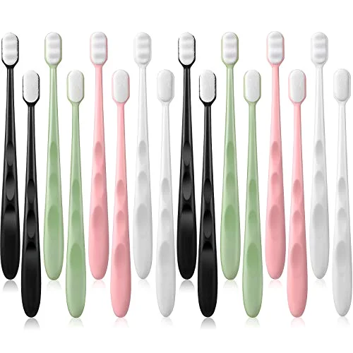 16 Pcs Extra Soft Bristle Toothbrush Micro-Nano Floss