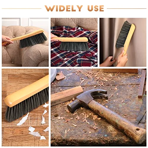2 Pcs Wooden Bench Brushes Fireplace Brush, Gray view 4