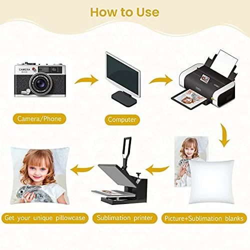 6 Pcs Sublimation Pillow Covers Blanks,12 x 12 Inch, 16 x 16 Inch view 4