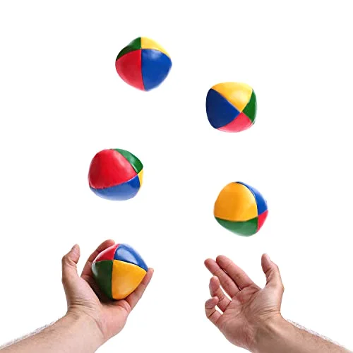 6 Pack Juggling Balls for Beginners, Soft Juggle,Rainbow view 3