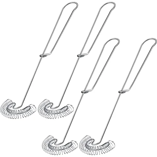 4 Pieces Stainless Steel Egg Whisks Set, Coil Spring Wire Whippers