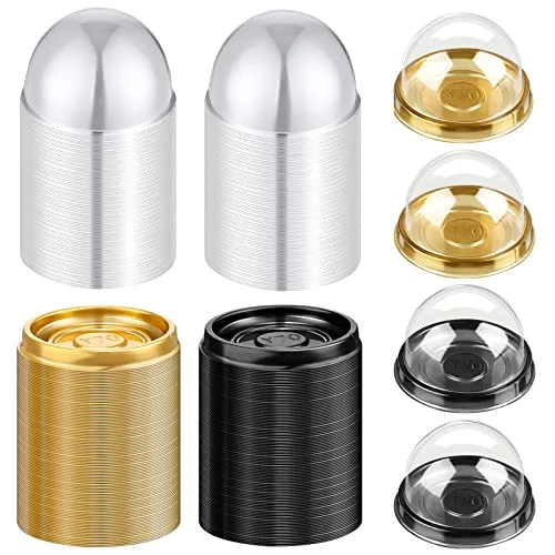 200 Pcs Mini Cupcake Boxes Containers Clear Plastic Muffins Cheese Pastry Containers with Dome Lids for Wedding Birthday Party Gifts Supplies, 2.87 x 2.87 x 1.97 Inch