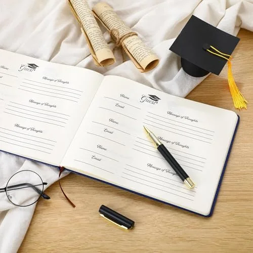 Guest Sign in Book with Pen,Blue,Class Reunion view 3