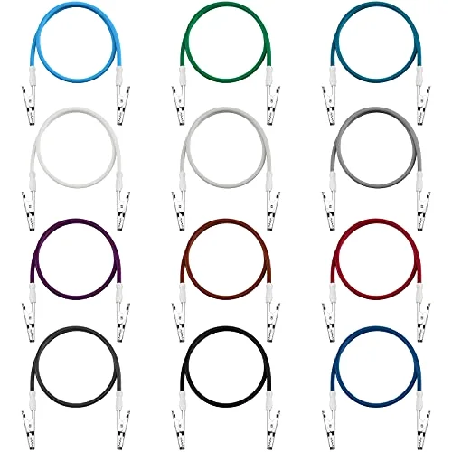 12 Pcs Silicone Bib Clips Chains Napkin Holder,Vivid Color Series