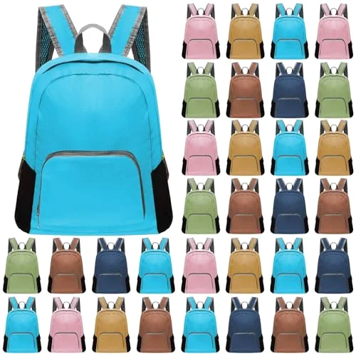 24 Pcs 17" Backpacks in Bulk for School Kids Wholesale Bookbags Lightweight Back Pack for Girls Boys Outdoor Travel