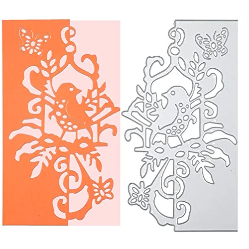 6 Pcs Metal Cutting Dies Flower Butterfly Bird Card Making Dies view 3