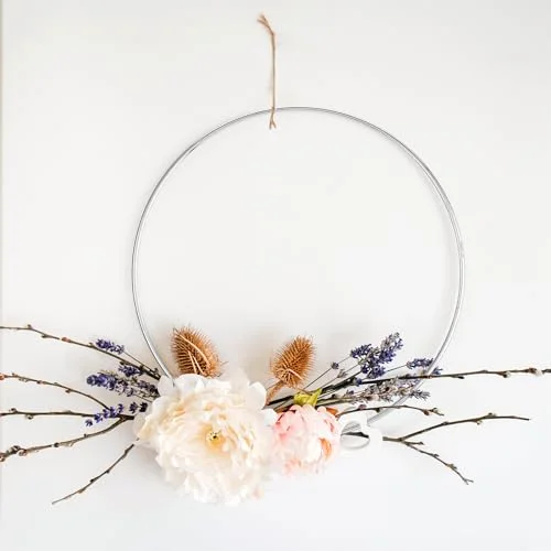 20 Pcs Metal Rings for Crafts Dream Catcher Rings, Macrame Hoops for DIY, 5 Sizes Metal Floral Hoop for Floral Macrame Wall Hanging Dream Catcher and Crafts view 4