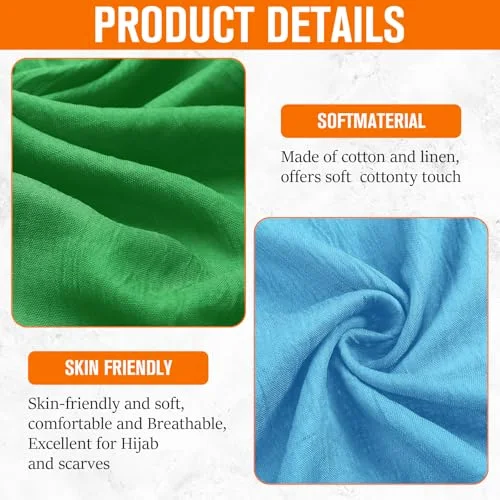 Women Lightweight Cotton Summer Scarf Long Beach Wrap,Vivid view 4