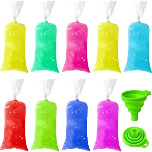 200 Pcs Ice Pop Bag 2 x 8 in with Funnel Popsicle Freeze Mold