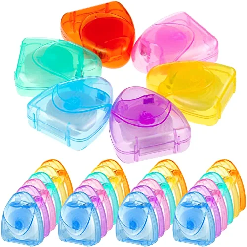 24 Boxes Dental Floss Bulk Each 54 Yards/50 M Mint Waxed Mini Travel Size Tooth Floss Picks Pack Individually Wrapped for Adults Homeless Teeth Protection