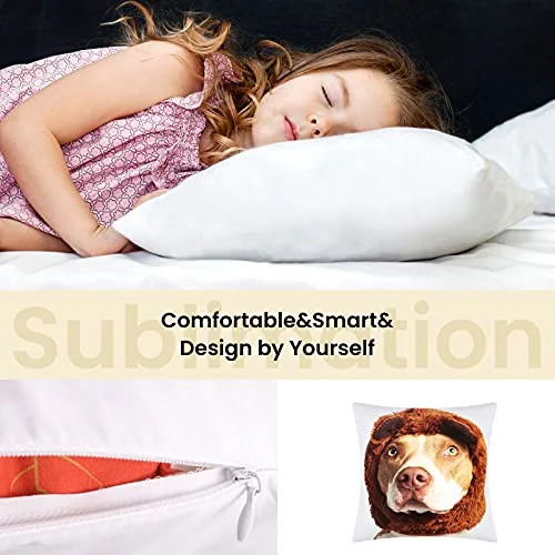 6 Pcs Sublimation Pillow Covers Blanks,12 x 12 Inch, 16 x 16 Inch view 3