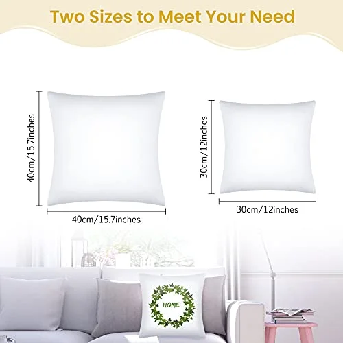 6 Pcs Sublimation Pillow Covers Blanks,12 x 12 Inch, 16 x 16 Inch view 2