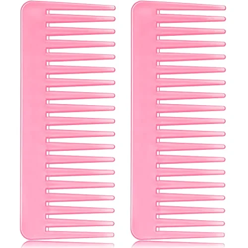 Wide Tooth Comb No Handle,Pink