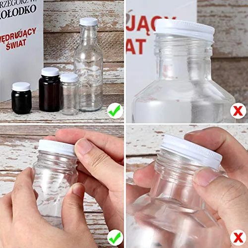 144 Pieces 38 mm White Growler Caps Lids, Tinplate Metal Screw Caps with White Filling Glue Fits for Most 1/2 and 1 Gallon Jugs view 4