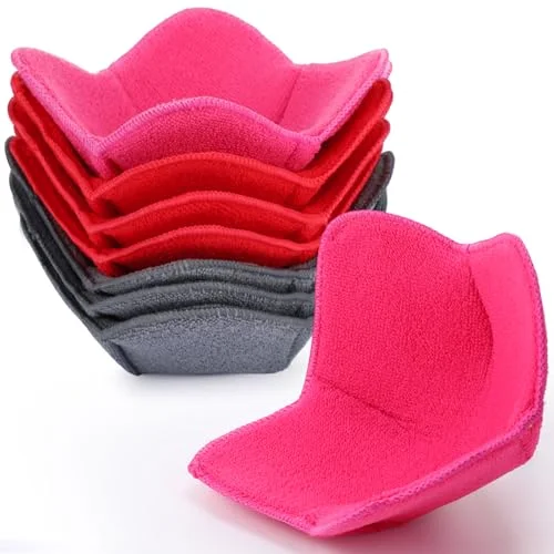 8 Pieces Microwave Bowl Cozy Holders, 7.5 Inch,Red, Gray, Pink