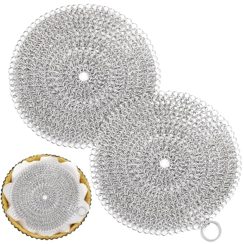 2 Pcs Pie Weights Chain, 316 Stainless Steel Baking Tool,8 Inch