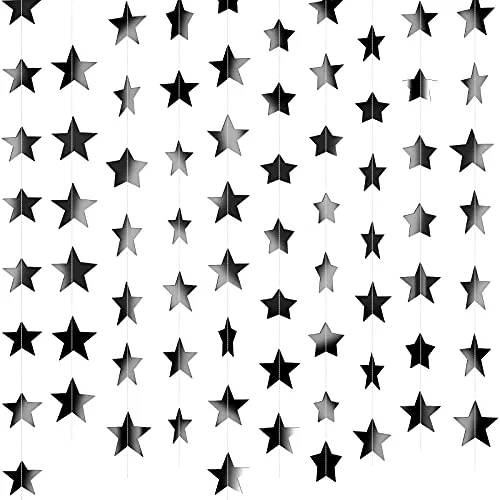 130 Feet Glitter Star Garland Banner 2026 Party Decoration Double Side Star Hanging String Streamer Paper Twinkle for Graduation Wedding Birthday
