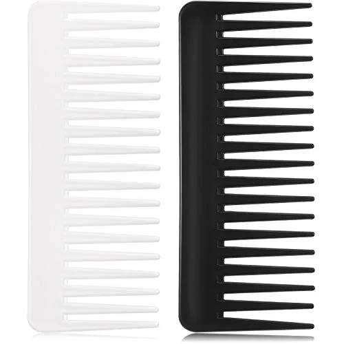 Wide Tooth Comb No Handle,Black, White