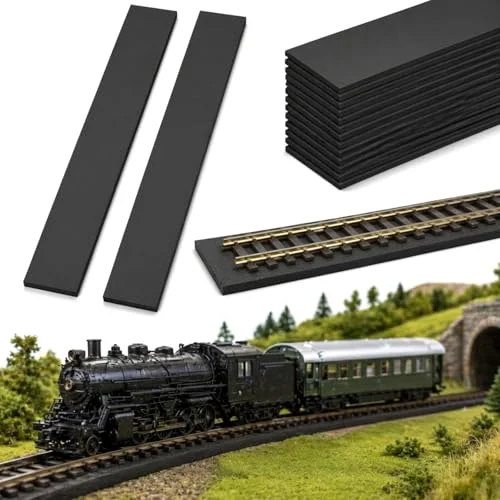 36Pcs Ho Train Track 72ft Model Train Foam Roadbed Shock Absorption